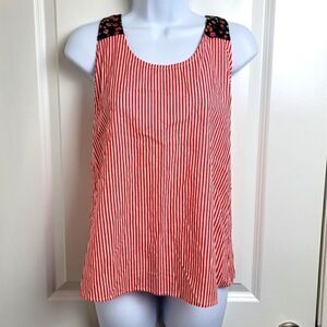 DOKI GEKI Vintage Floral And Stripe Tank